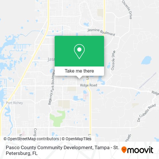 Mapa de Pasco County Community Development
