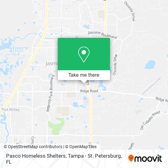 Pasco Homeless Shelters map