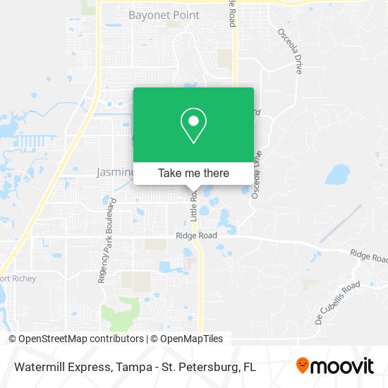 Watermill Express map