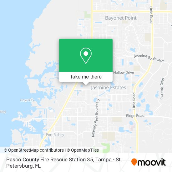 Pasco County Fire Rescue Station 35 map