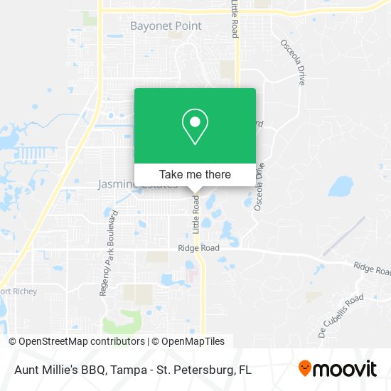 Mapa de Aunt Millie's BBQ