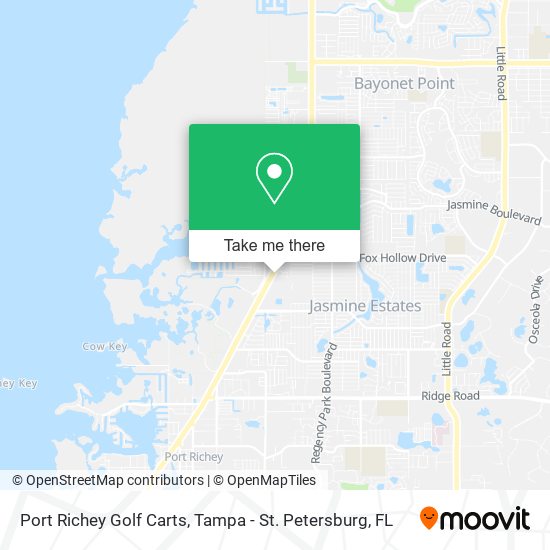 Port Richey Golf Carts map
