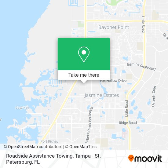 Roadside Assistance Towing map