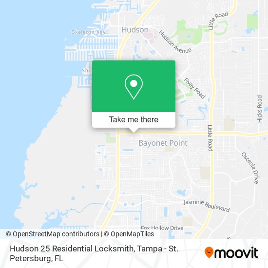 Hudson 25 Residential Locksmith map