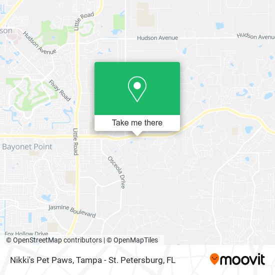 Nikki's Pet Paws map