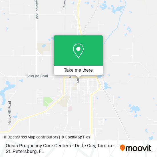 Mapa de Oasis Pregnancy Care Centers - Dade City
