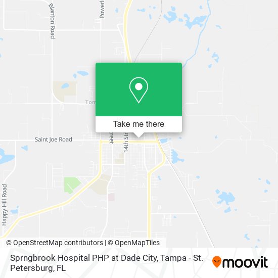 Sprngbrook Hospital PHP at Dade City map