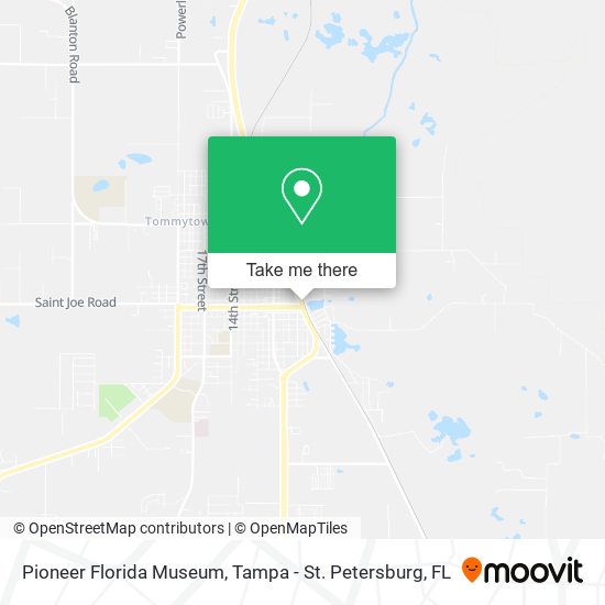 Pioneer Florida Museum map