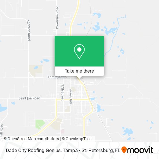 Mapa de Dade City Roofing Genius