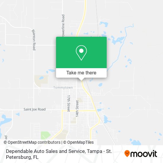 Dependable Auto Sales and Service map