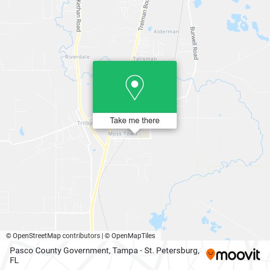 Pasco County Government map