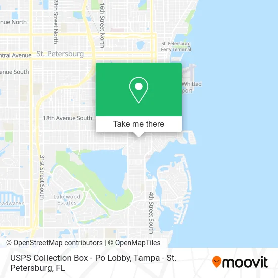 Mapa de USPS Collection Box - Po Lobby