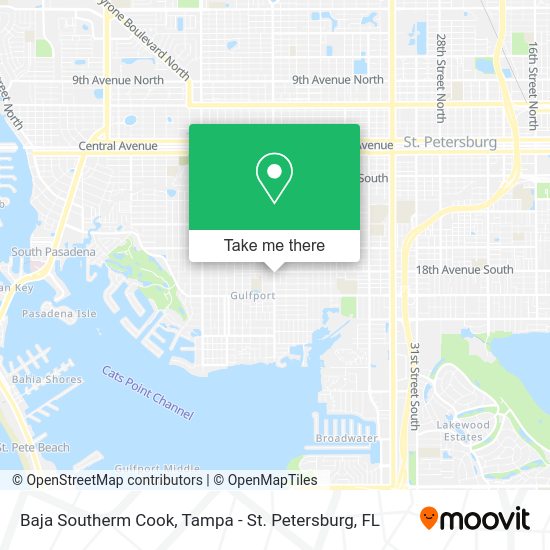 Baja Southerm Cook map
