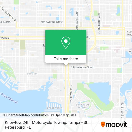 Knowtow 24hr Motorcycle Towing map