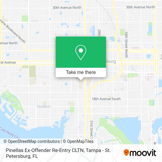 Mapa de Pinellas Ex-Offender Re-Entry CLTN