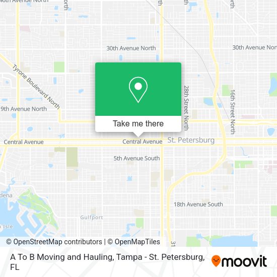 A To B Moving and Hauling map