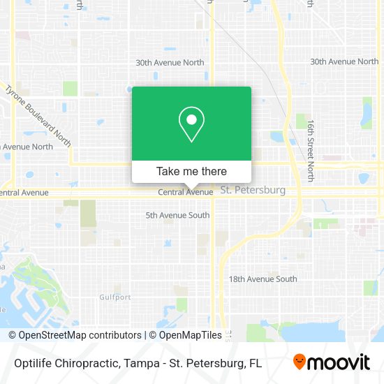 Optilife Chiropractic map
