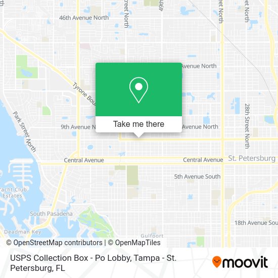 USPS Collection Box - Po Lobby map