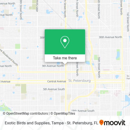 Exotic Birds and Supplies map