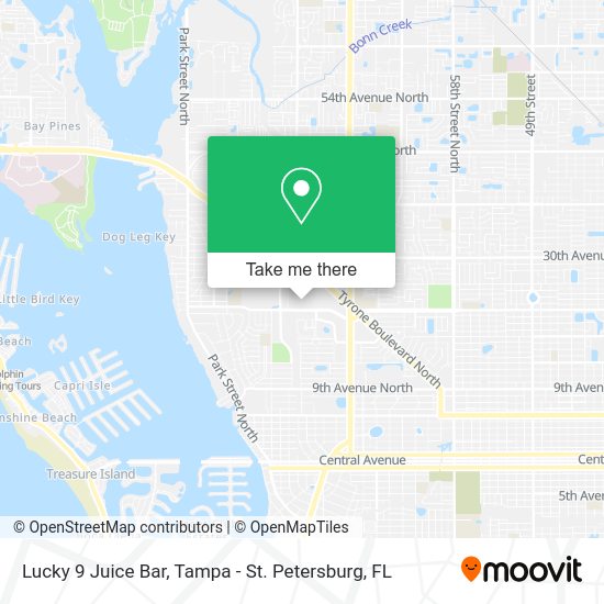 Lucky 9 Juice Bar map