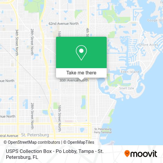 USPS Collection Box - Po Lobby map