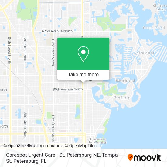 Mapa de Carespot Urgent Care - St. Petersburg NE