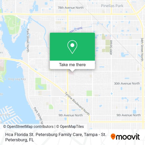 Hca Florida St. Petersburg Family Care map