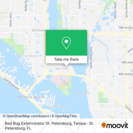 Bed Bug Exterminator St. Petersburg map