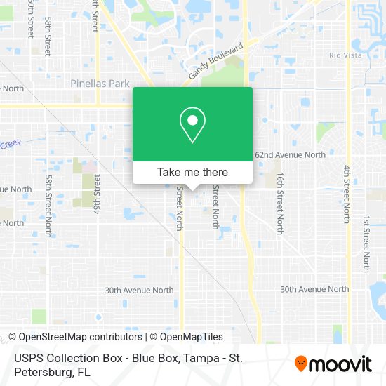 USPS Collection Box - Blue Box map