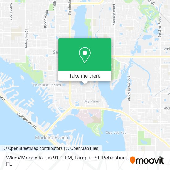 Mapa de Wkes/Moody Radio 91 1 FM