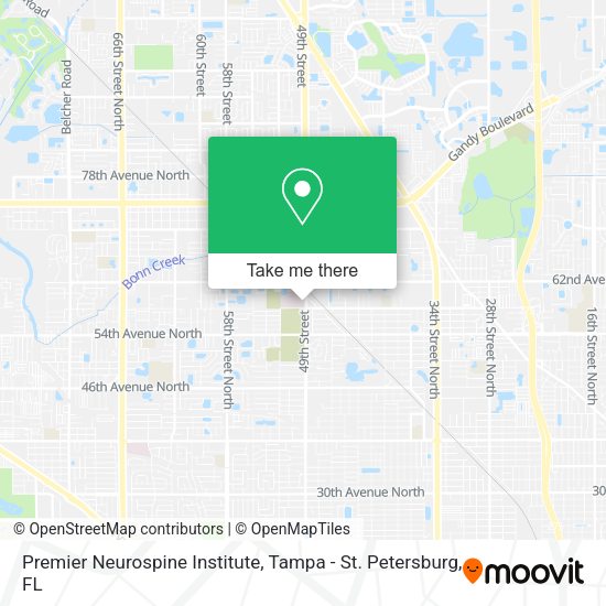 Mapa de Premier Neurospine Institute