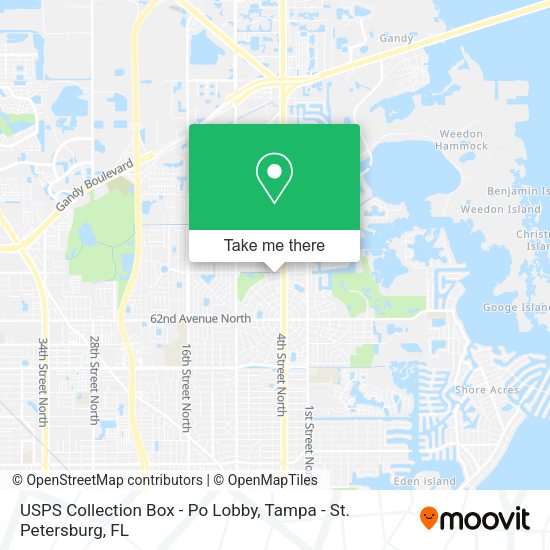 USPS Collection Box - Po Lobby map
