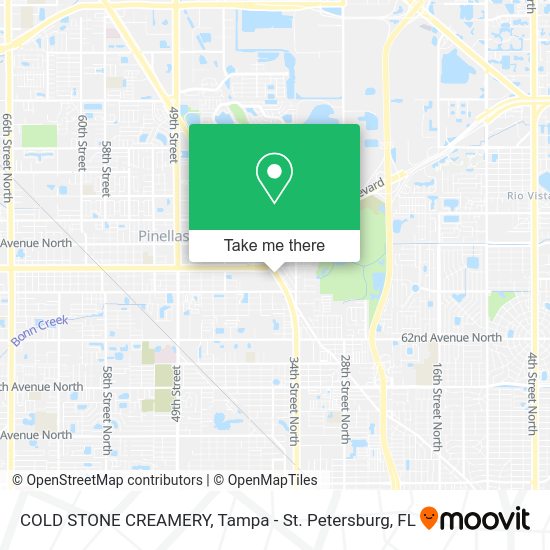 Mapa de COLD STONE CREAMERY