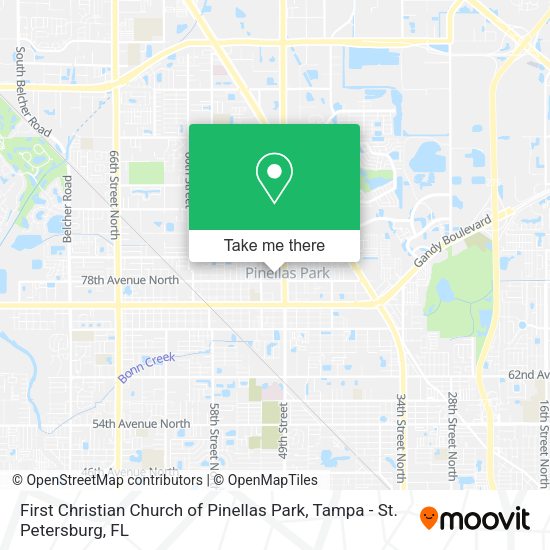First Christian Church of Pinellas Park map