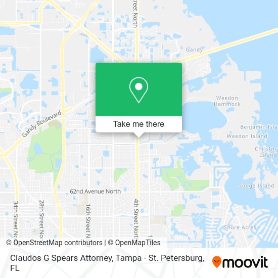 Claudos G Spears Attorney map