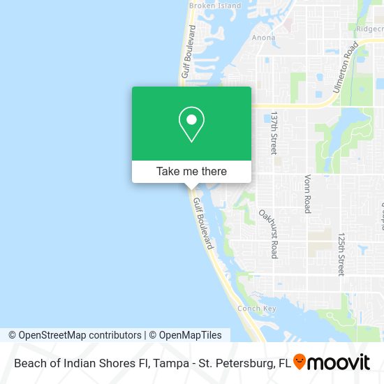 Mapa de Beach of Indian Shores Fl