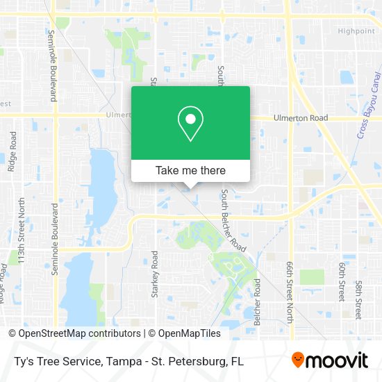Mapa de Ty's Tree Service