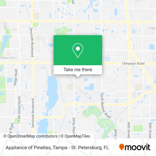 Appliance of Pinellas map