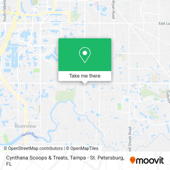 Cynthana Scoops & Treats map