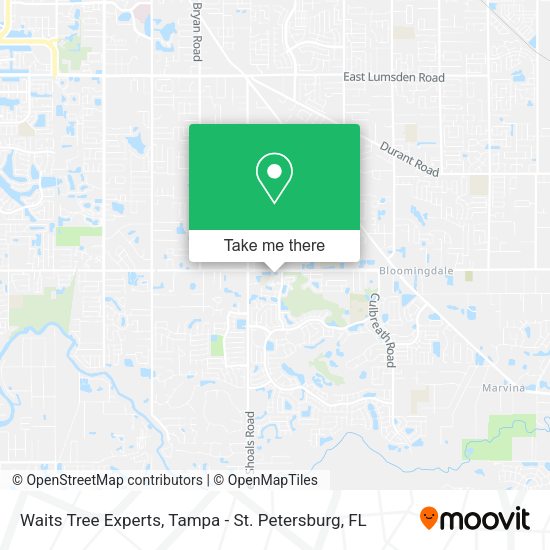 Waits Tree Experts map
