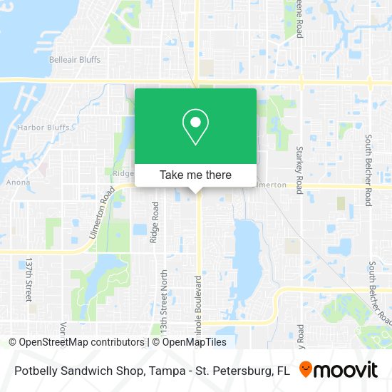 Mapa de Potbelly Sandwich Shop