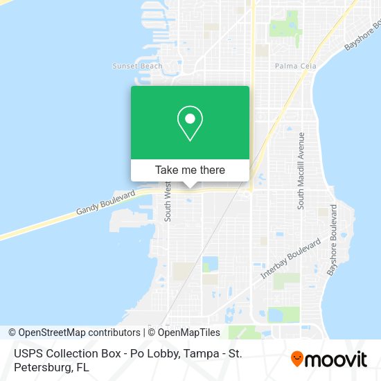 Mapa de USPS Collection Box - Po Lobby