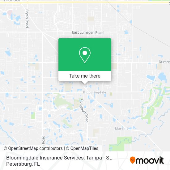 Bloomingdale Insurance Services map