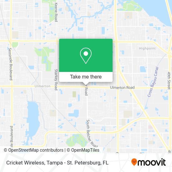 Mapa de Cricket Wireless
