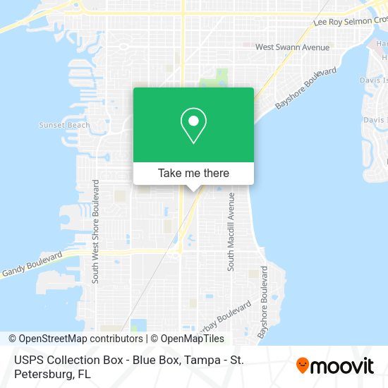USPS Collection Box - Blue Box map