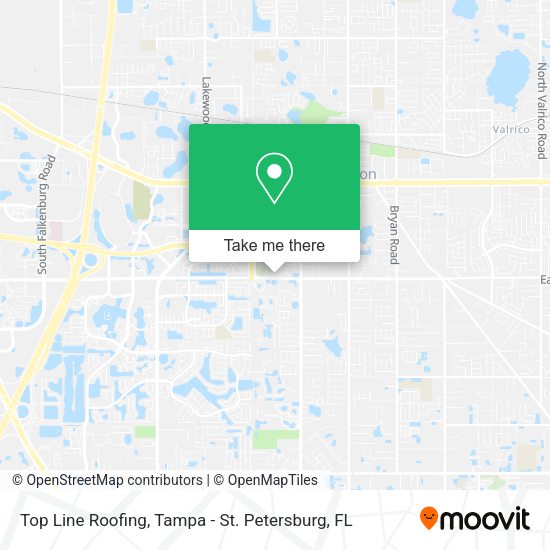 Top Line Roofing map