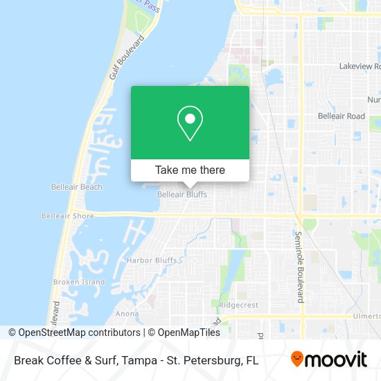 Break Coffee & Surf map