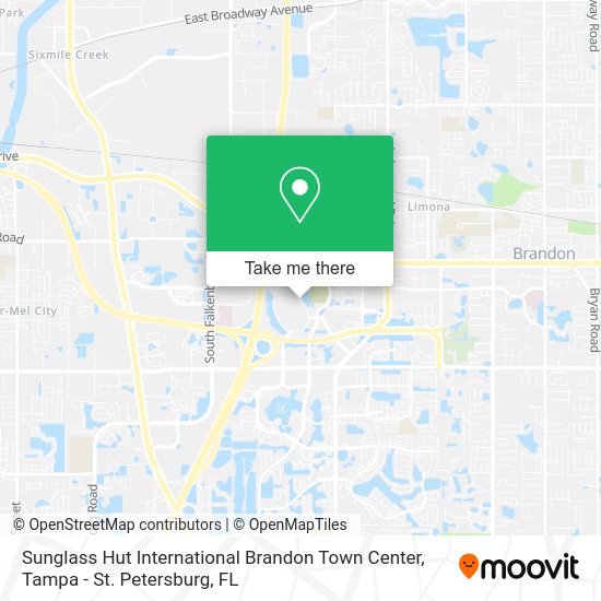 Sunglass Hut International Brandon Town Center map