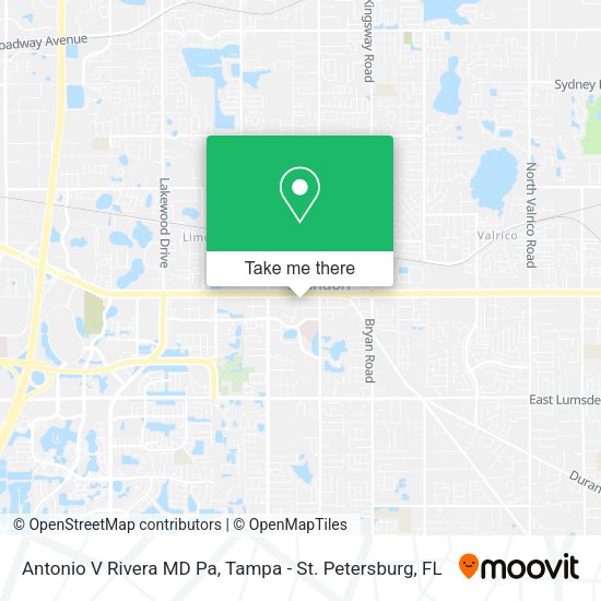 Antonio V Rivera MD Pa map