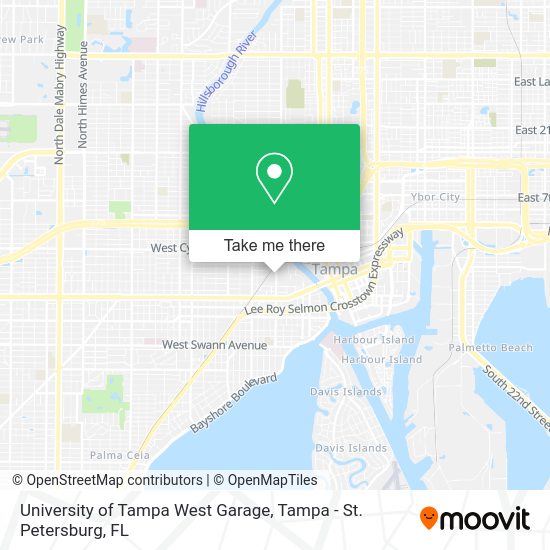Mapa de University of Tampa West Garage